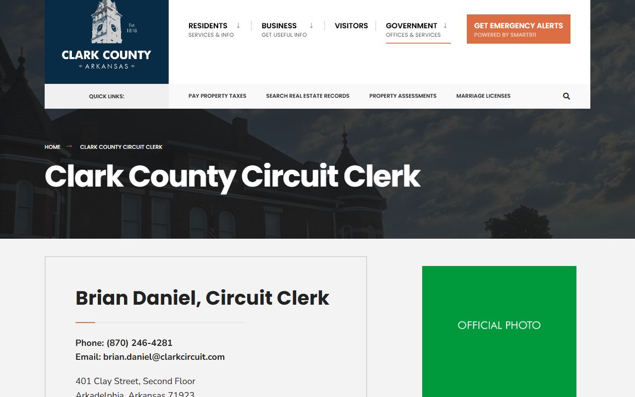 Clark County Circuit Clerk court records after arrest page