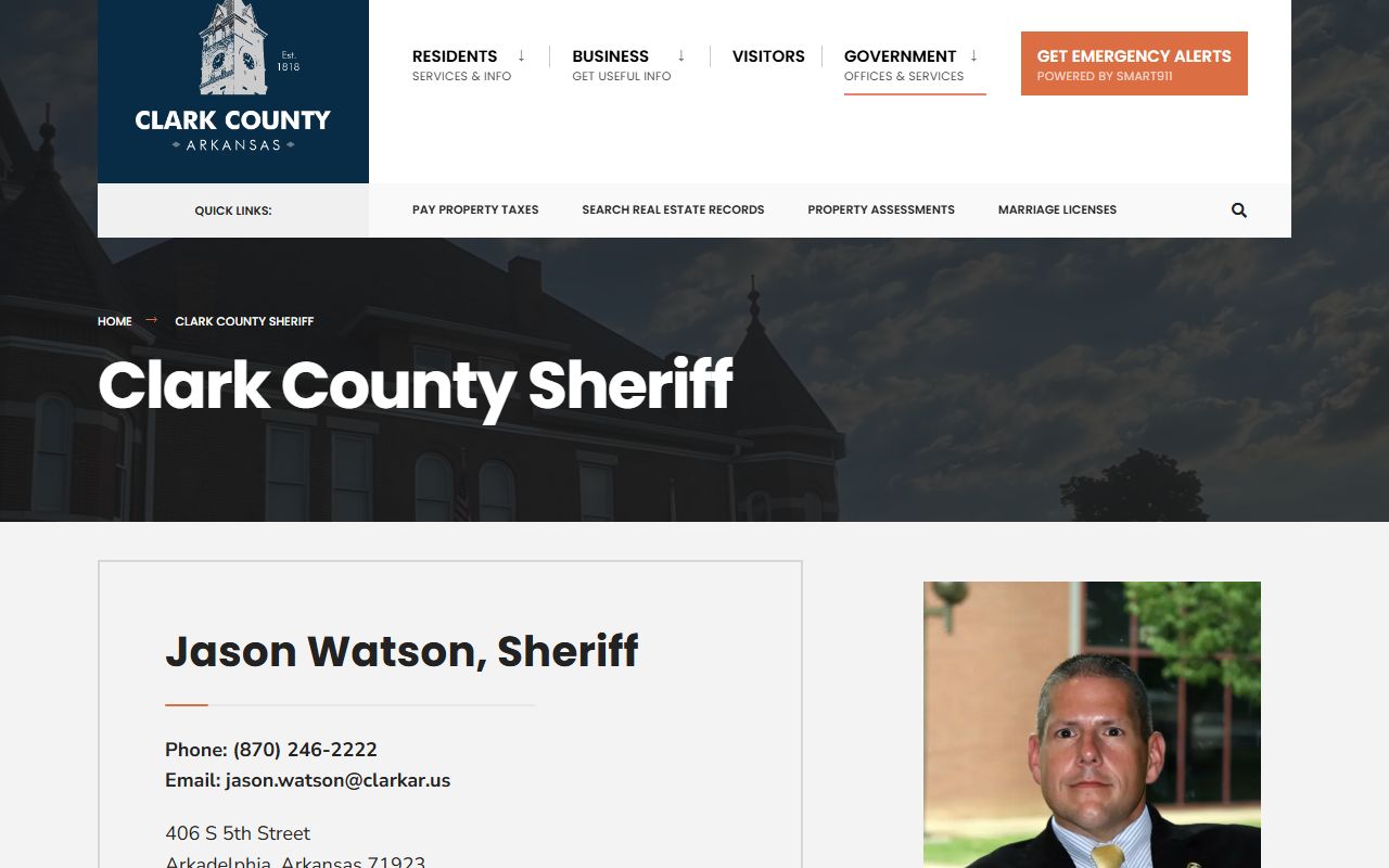Clark County Sheriff official page for jail mugshot and booking photo requests